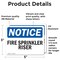 Signmission Fire Sprinkler Riser OSHA Notice Sign, Vinyl Decal, 5in W x 3.5in L, 2PK OS-2PACK-NS-D-35-L-12683 - alternate 6